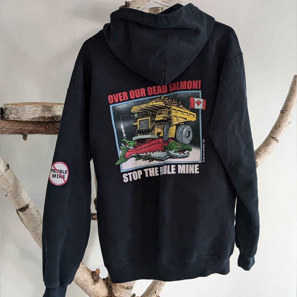Renewable Research Coalition. Stop the Pebble Mind Hoodie. Size medium.